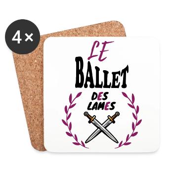 Quand l' escrime devient une danse - Dessous de verre (lot de 4) - blanc - Devant