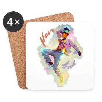 Have Fun - Dessous de verre (lot de 4) - blanc - Devant
