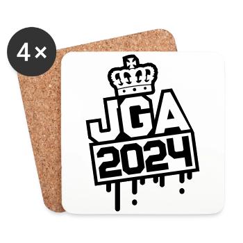 Junggesellenabschied Jga 2024 - Untersetzer (4er-Set) - Weiß - Vorne
