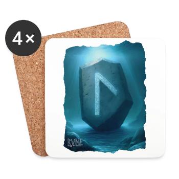 Laguz Runes Artwork - Coasters (set of 4) - white - Front