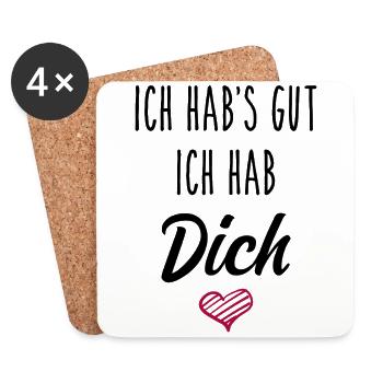 I've got it good, I've got you - Love Gift Love - Coasters (set of 4) - white - Front