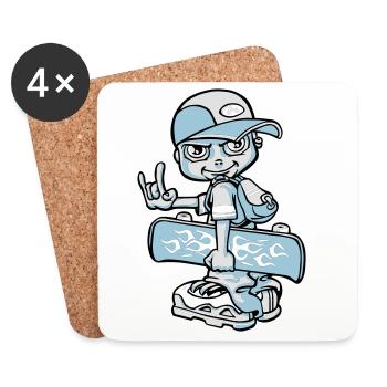 Skater boy flex - Untersetzer (4er-Set) - Weiß - Vorne