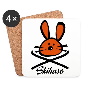 2541614 15935857 skihase - Untersetzer (4er-Set) - Weiß - Vorne