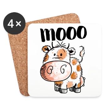 Little Cow Baby - Cow - Cows - Calf - Bull - Beef - Coasters (set of 4) - white - Front