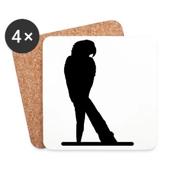 Parrot - Coasters (set of 4) - white - Front