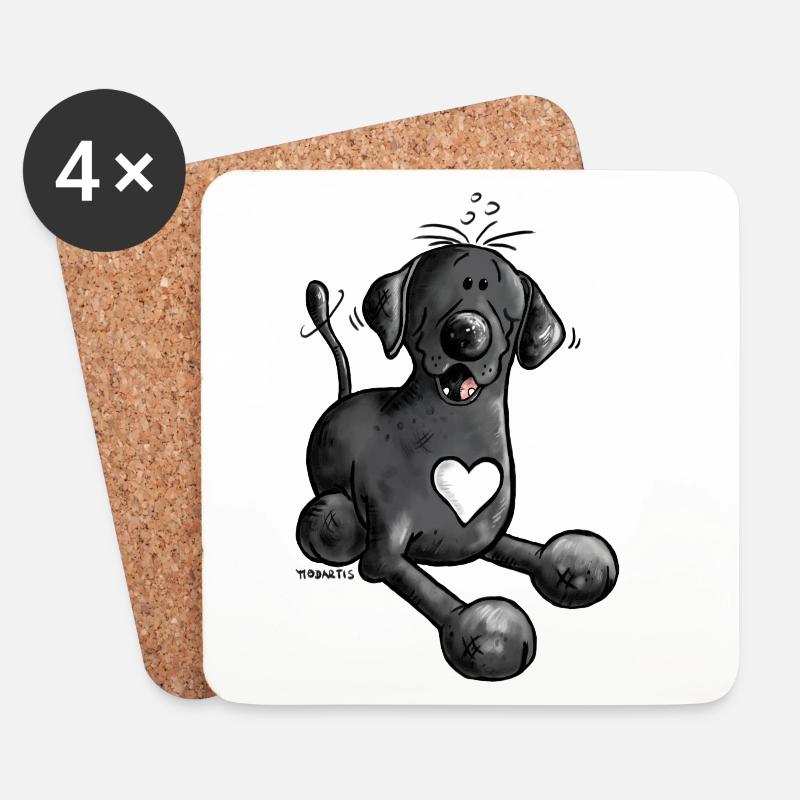 Labbi Love - Labrador Retriever - Untersetzer (4er-Set) - Weiß