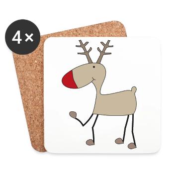 Christmas - Coasters (set of 4) - white - Front