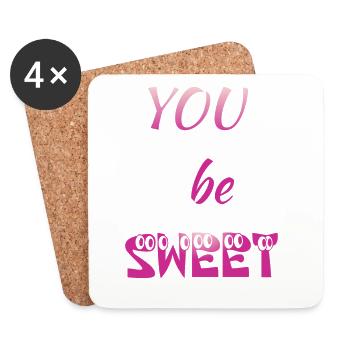 You be Sweet - Coasters (set of 4) - white - Front