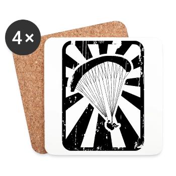 Parapente - Dessous de verre (lot de 4) - blanc - Devant