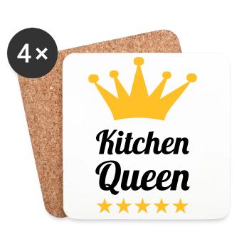 Kitchen Queen - Coasters (set of 4) - white - Front