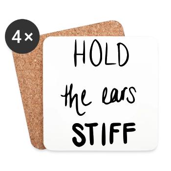 Hold the ears stiff - Untersetzer (4er-Set) - Weiß - Vorne