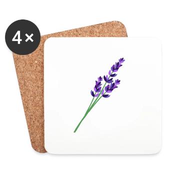 Lavande 1 - Dessous de verre (lot de 4) - blanc - Devant