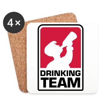 party logo drinking team - Untersetzer (4er-Set) - Weiß - Vorne