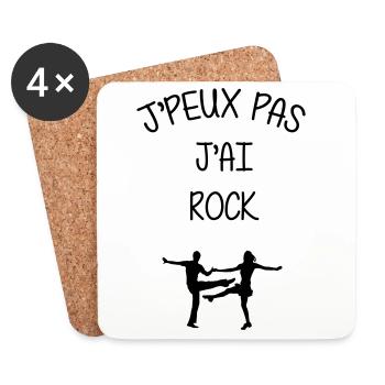 Rock Danse Danseur Danseuse Musique Music - Dessous de verre (lot de 4) - blanc - Devant