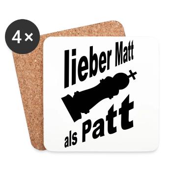 schach - Untersetzer (4er-Set) - Weiß - Vorne