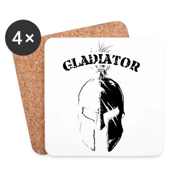 Sports Car Wings Bird Illustration Logo Cars - Coasters (set of 4) - white - Front