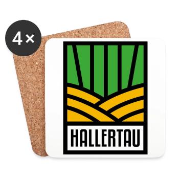 Armoiries de Hallertau - Dessous de verre (lot de 4) - blanc - Devant