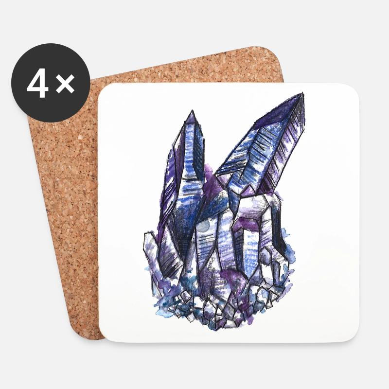Minerals - Untersetzer (4er-Set) - Weiß