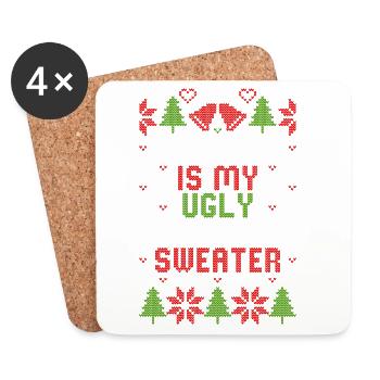 This is my ugly christmas sweater - Coasters (set of 4) - white - Front