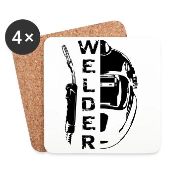 Welding Welder - Untersetzer (4er-Set) - Weiß - Vorne