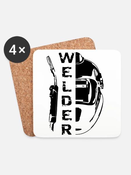 Welding Welder - Untersetzer (4er-Set) - Weiß