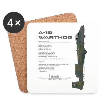 A-10 WARTHOG - AS2012 - Untersetzer (4er-Set) - Weiß - Vorne