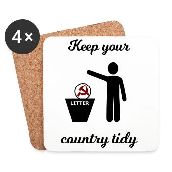 Socialism and Capitalism Funny - Coasters (set of 4) - white - Front