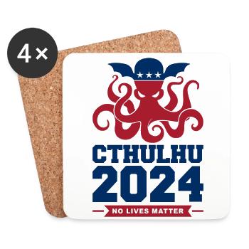 Cthulhu 2024 - Dessous de verre (lot de 4) - blanc - Devant