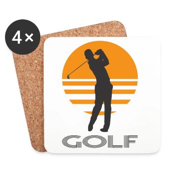 Le golf - Dessous de verre (lot de 4) - blanc - Devant