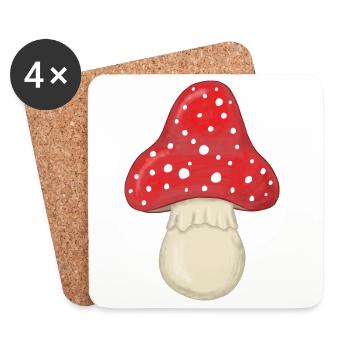 Fly agaric - Coasters (set of 4) - white - Front