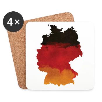 Deutschland - Untersetzer (4er-Set) - Weiß - Vorne