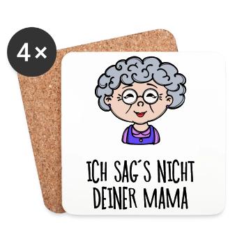 Lustig Oma Großmutter Statement Brille Alte Frau - Untersetzer (4er-Set) - Weiß - Vorne