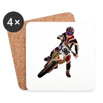 Motocross - Coasters (set of 4) - white - Front