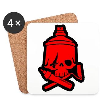SkullCan Cano - Untersetzer (4er-Set) - Weiß - Vorne