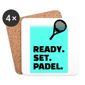 Padel Tennis Sport Statement Player Padel Game - Coasters (set of 4) - white - Front