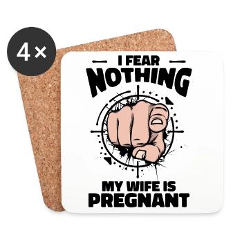 Dad Statement Family Happiness Pregnant Parent - Coasters (set of 4) - white - Front