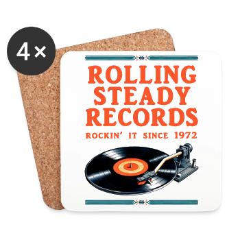 Rolling Steady - Coasters (set of 4) - white - Front