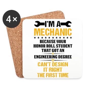 I'm a Mechanic - Coasters (set of 4) - white - Front
