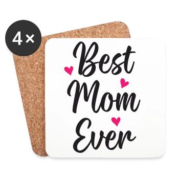 Beste Mutter aller Zeiten - Untersetzer (4er-Set) - Weiß - Vorne