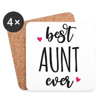 Best Aunt Ever - Coasters (set of 4) - white - Front
