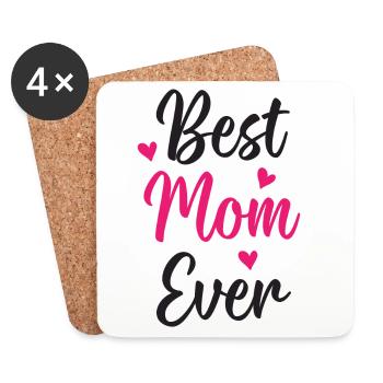 Beste Mutter aller Zeiten - Untersetzer (4er-Set) - Weiß - Vorne