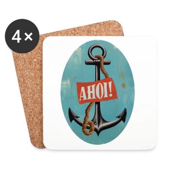 Ahoi - Untersetzer (4er-Set) - Weiß - Vorne