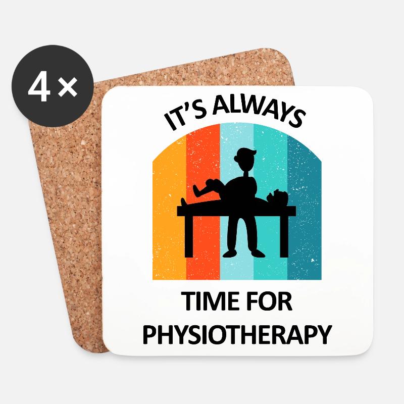 Physiotherapeut Humorvoll Geschenk Spruch Lustig - Untersetzer (4er-Set) - Weiß