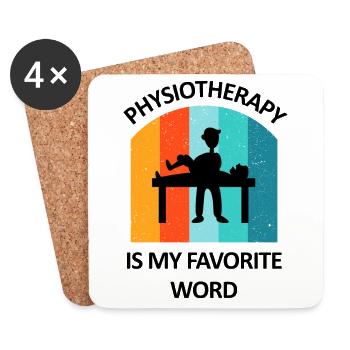 Physical Therapist Humorous Gift Saying Funny - Coasters (set of 4) - white - Front