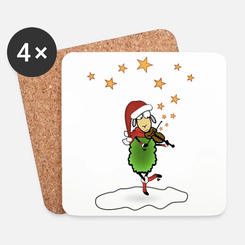 Weihnachten Folk music - Untersetzer (4er-Set) - Weiß