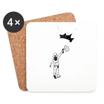 Crown Artist Graffiti - Coasters (set of 4) - white - Front