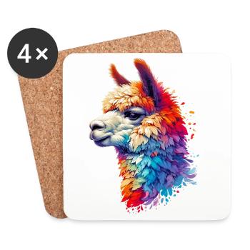 Alpaca - Coasters (set of 4) - white - Front