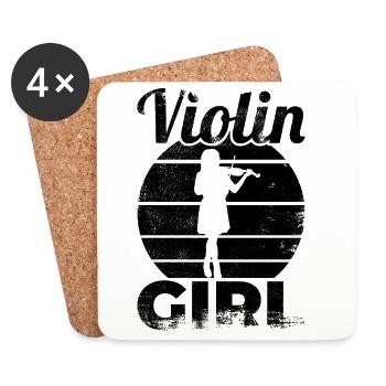 Violinist - Coasters (set of 4) - white - Front