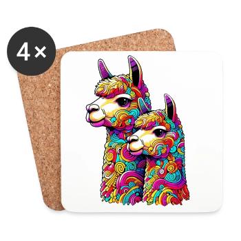 Alpaca - Coasters (set of 4) - white - Front
