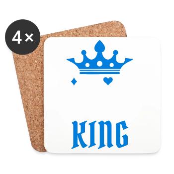 Joueurs professionnels jouer casino poker roi poker tour - Dessous de verre (lot de 4) - blanc - Devant